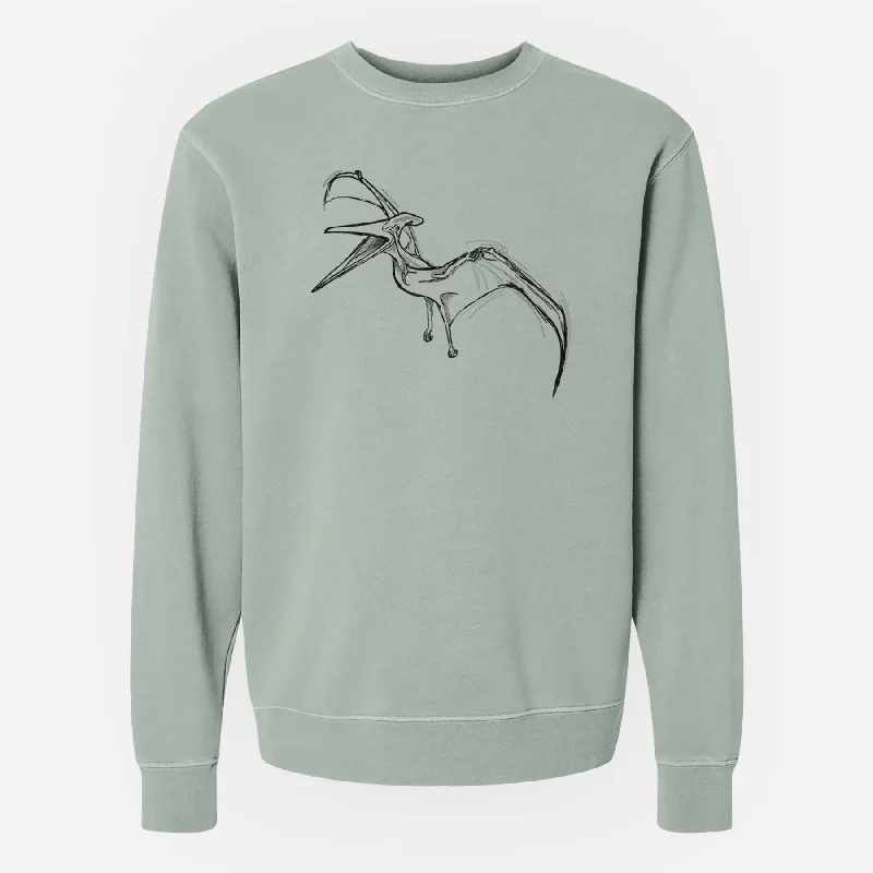 Hiking HoodiesPteranodon Longiceps - Unisex Pigment Dyed Crew Sweatshirt