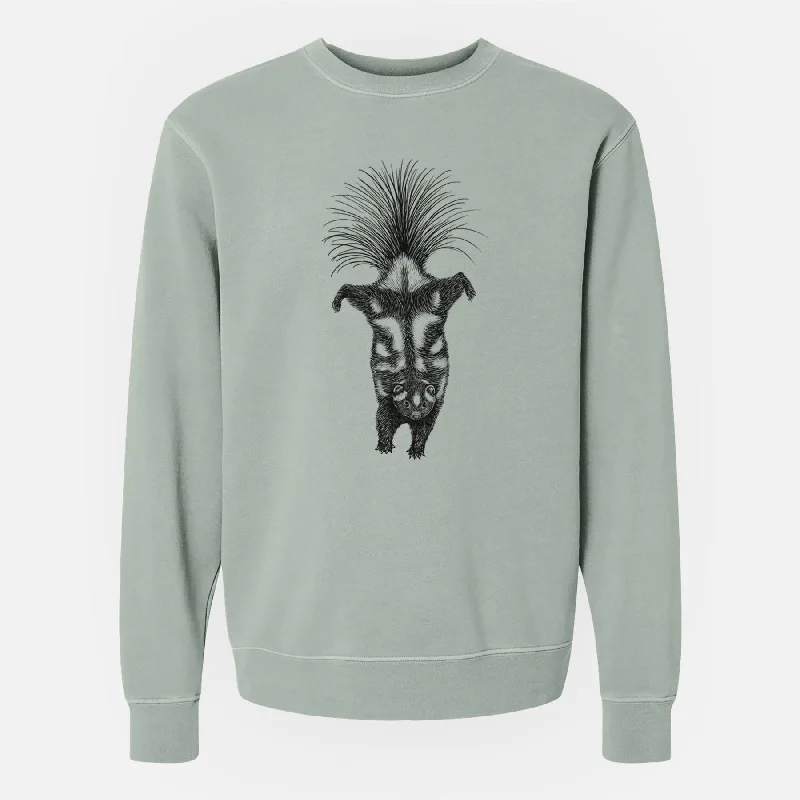 Tie-Dye HoodiesEastern Spotted Skunk - Spilogale putorius - Unisex Pigment Dyed Crew Sweatshirt