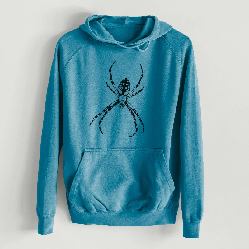 Stretch-Knit SweatshirtsArgiope aurantia - Yellow Garden Spider  - Mid-Weight Unisex Vintage 100% Cotton Hoodie