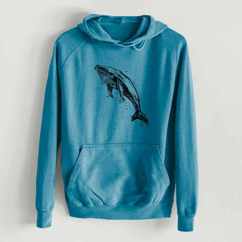 Layered SweatshirtsHumpback Whale  - Mid-Weight Unisex Vintage 100% Cotton Hoodie