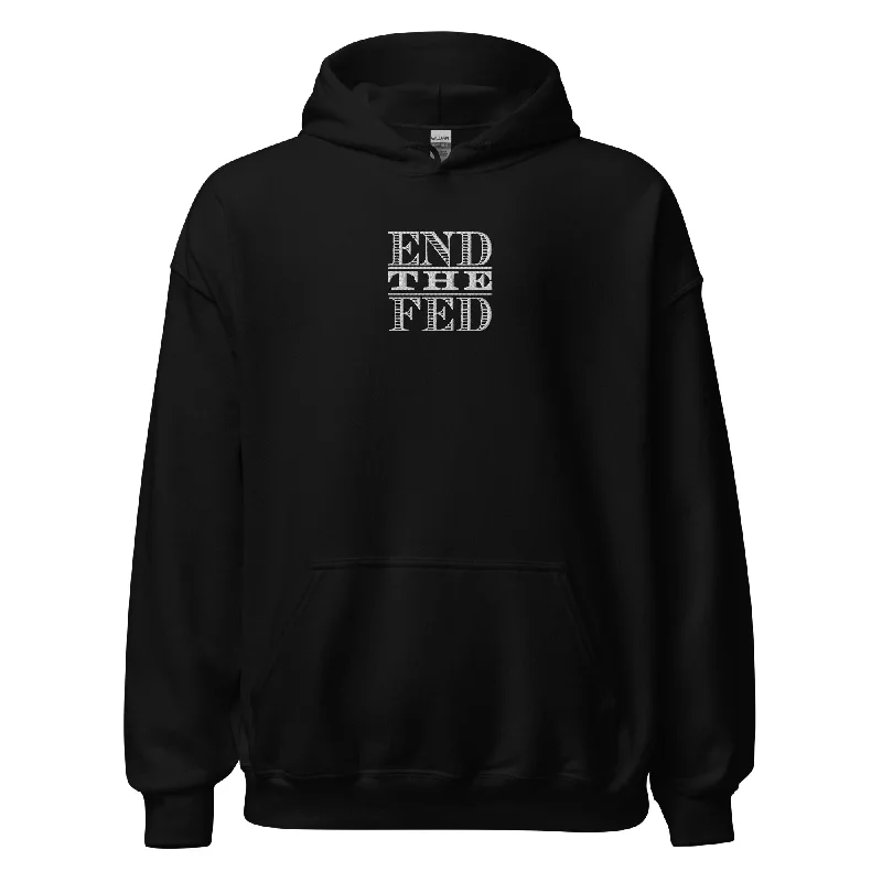 Urban HoodiesEnd the Fed Embroidered Unisex Hoodie