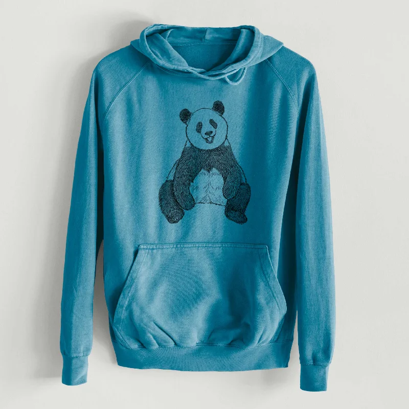 Outdoor SweatshirtsAiluropoda melanoleuca - Giant Panda Sitting  - Mid-Weight Unisex Vintage 100% Cotton Hoodie