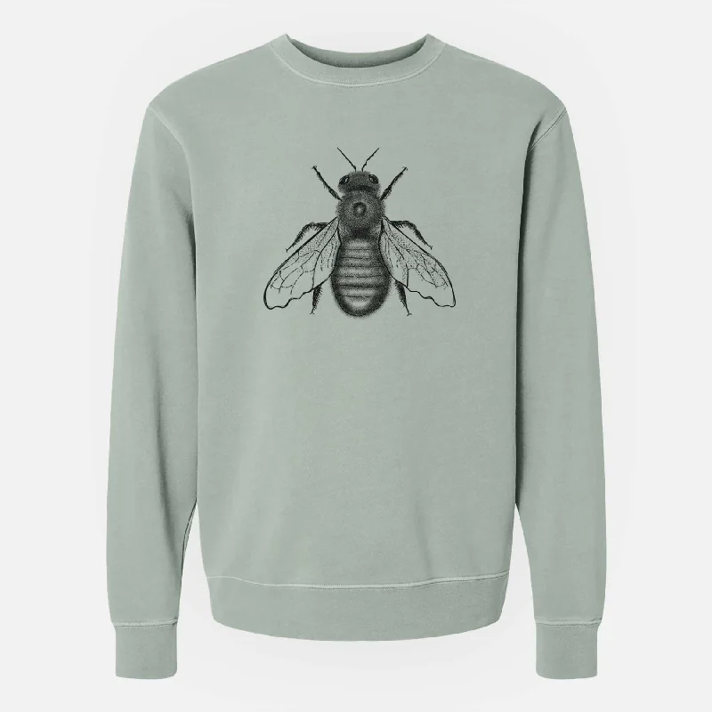 Punk SweatshirtsXylocopa Virginica - Carpenter Bee - Unisex Pigment Dyed Crew Sweatshirt