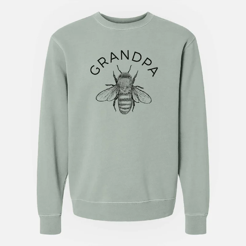 Velour SweatshirtsGrandpa Bee - Unisex Pigment Dyed Crew Sweatshirt