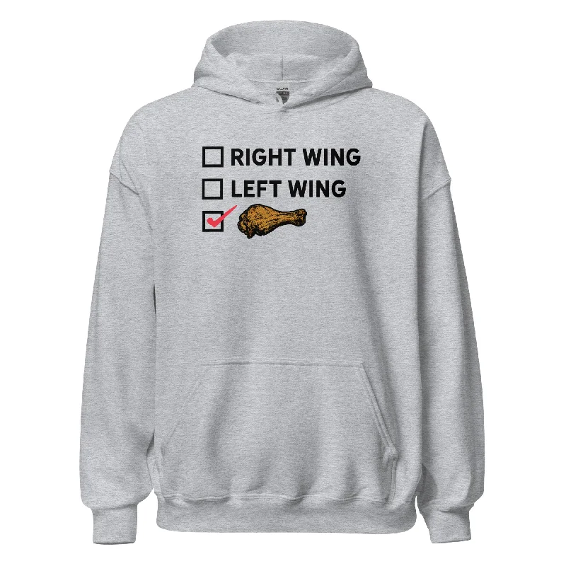 Thermal HoodiesRight Wing, Left Wing, Chicken Wing Voter Pullover Hoodie