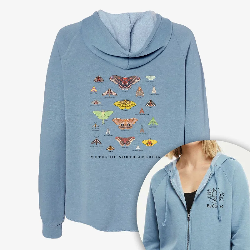 Statement HoodiesMoths of North America - Women's Cali Wave Zip-Up Sweatshirt