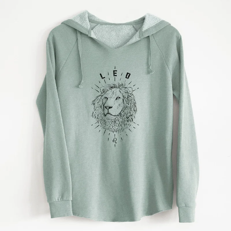 Drawstring HoodiesLeo - Lion - Cali Wave Hooded Sweatshirt