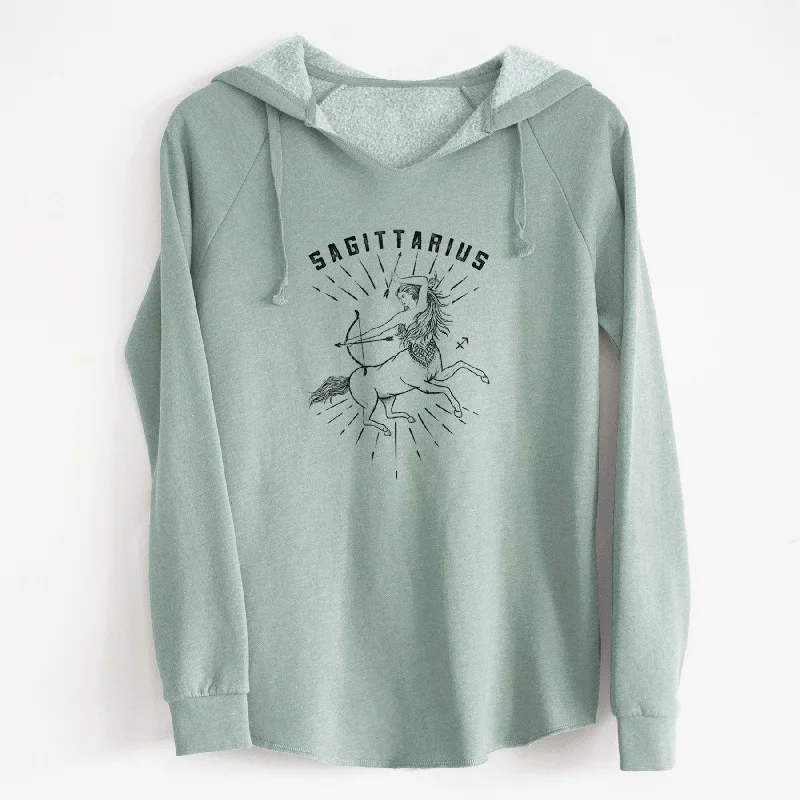 Yoga SweatshirtsSagittarius - Archer's Spirit - Cali Wave Hooded Sweatshirt