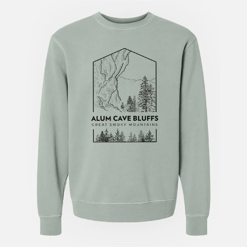 Metallic HoodiesAlum Cave Bluffs - Great Smoky Mountains National Park - Unisex Pigment Dyed Crew Sweatshirt