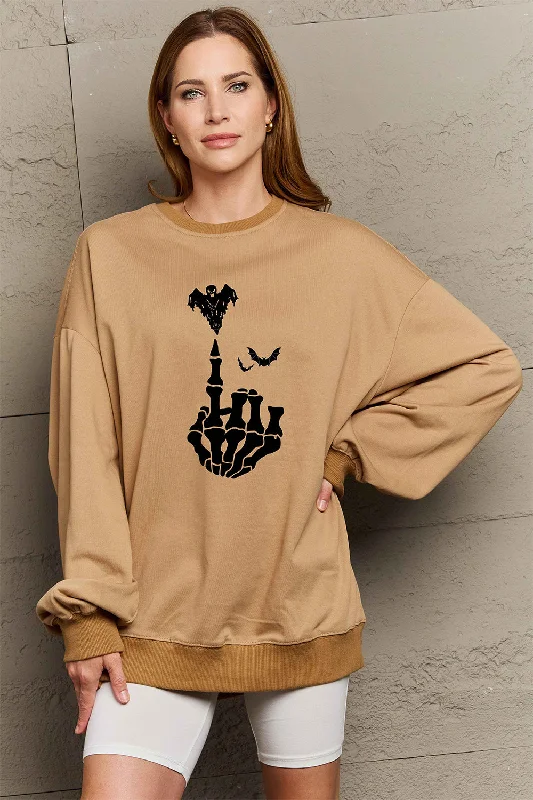 Graphic HoodiesSimply Love Full Size Halloween Element Graphic Sweatshirt