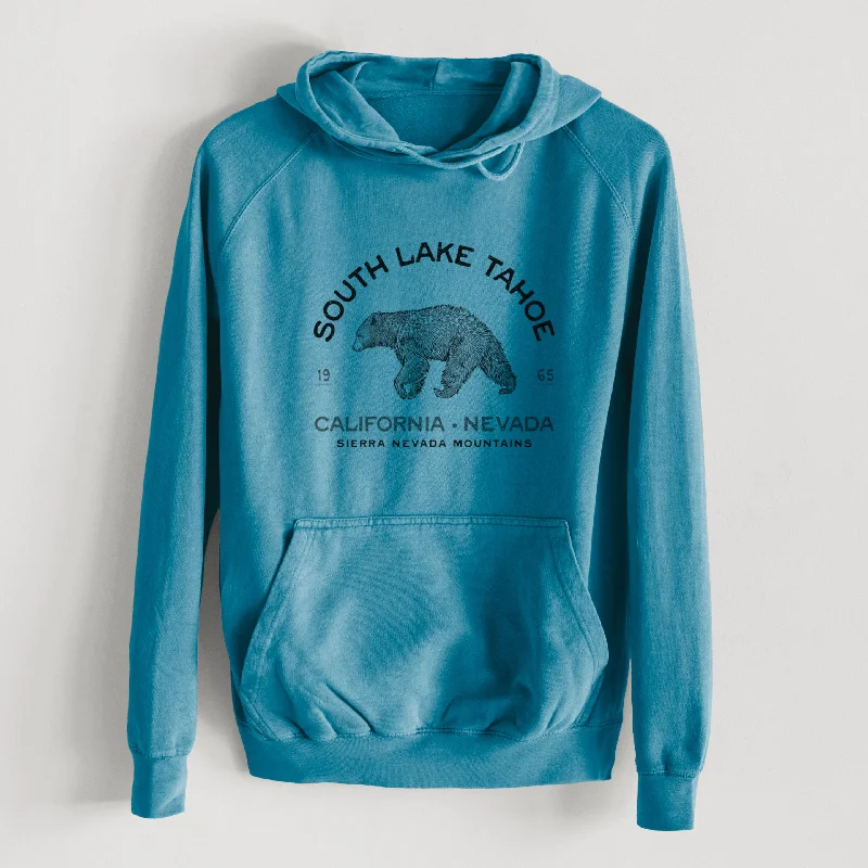 Fleece SweatshirtsSouth Lake Tahoe Black Bear  - Mid-Weight Unisex Vintage 100% Cotton Hoodie