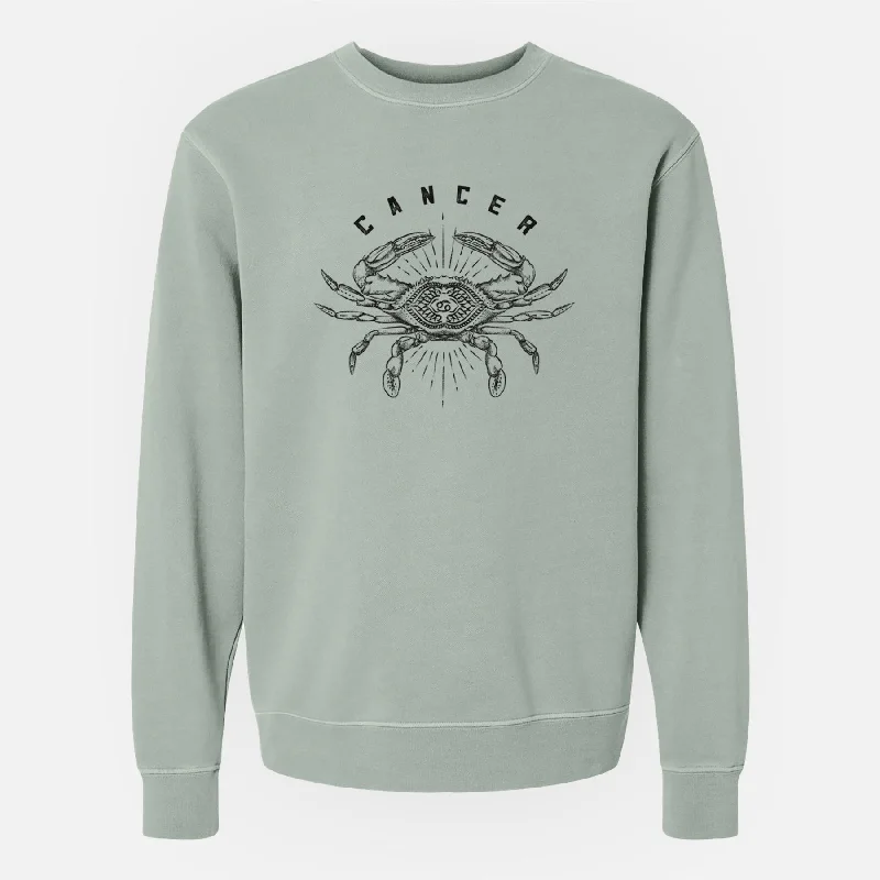 Thermal HoodiesCancer - Crab - Unisex Pigment Dyed Crew Sweatshirt