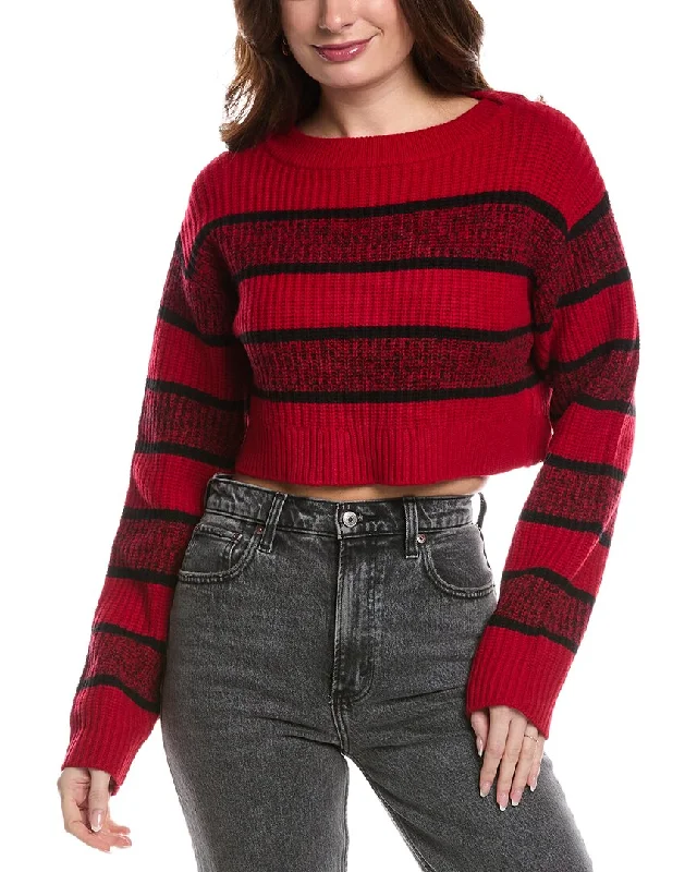 RE/DONE Crop Boatneck Wool PulloverCroptopcloud