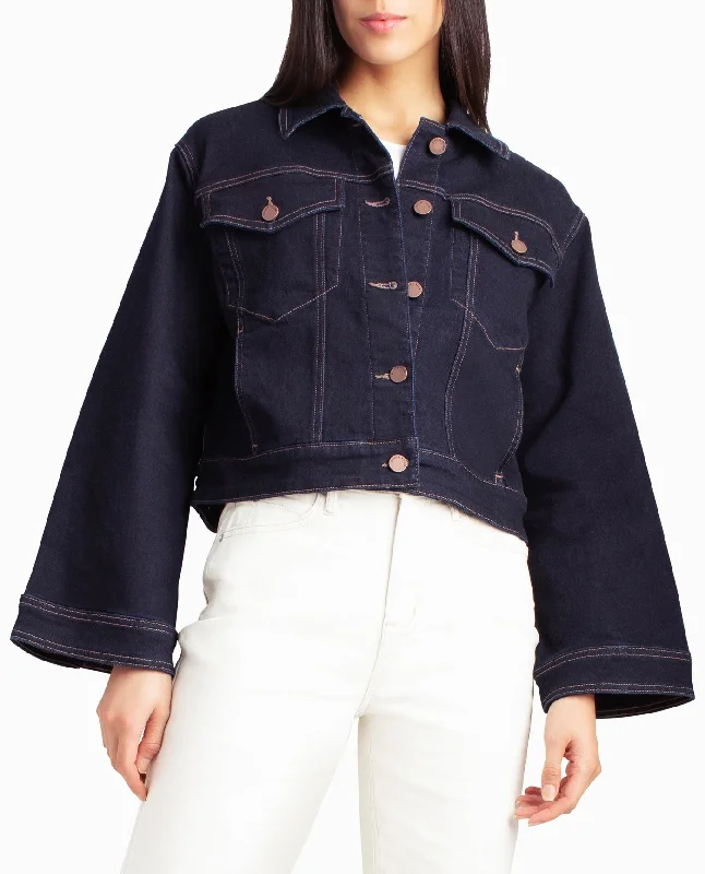 Nicole Miller Lenox Hill Bell Sleeve Crop JacketCroptopvirtual