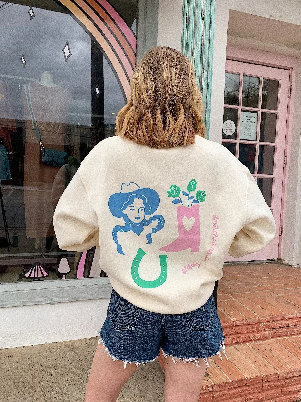 Yoga SweatshirtsGiddy Up Buttercup Sweatshirt Cream