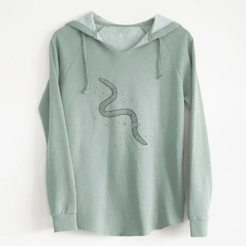 Pocketed HoodiesCommon Earthworm - Nightcrawler - Lumbricus terrestris - Cali Wave Hooded Sweatshirt