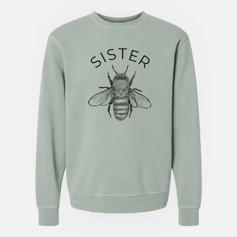 Ski SweatshirtsSister Bee - Unisex Pigment Dyed Crew Sweatshirt