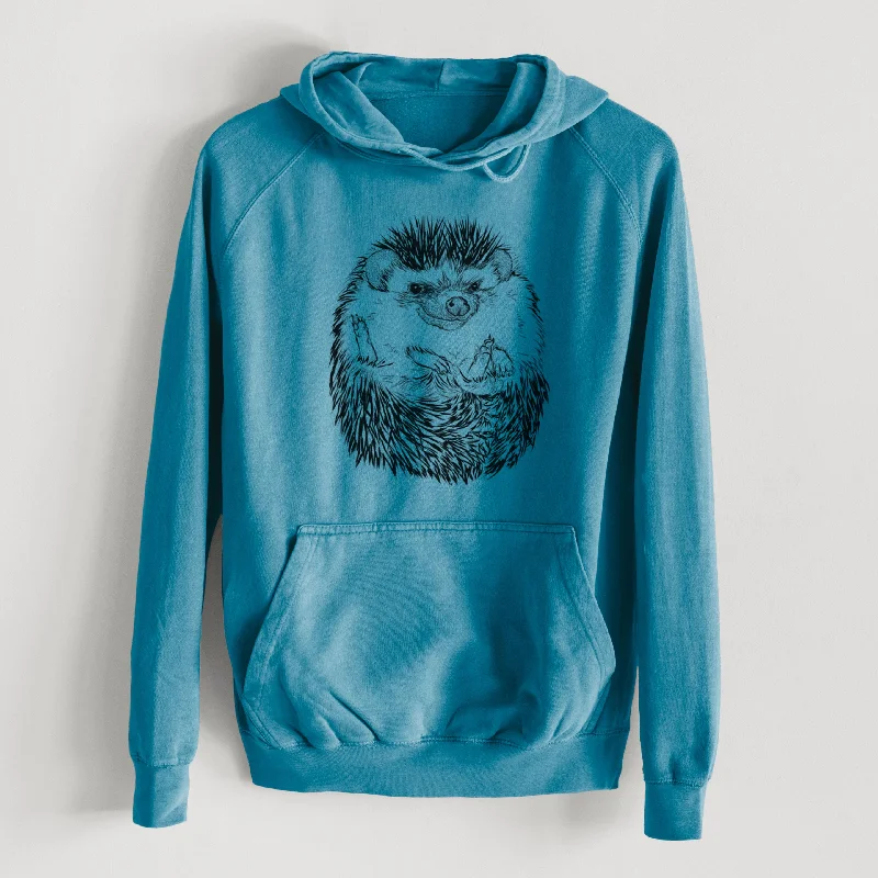 Sleep HoodiesAfrican Pygmy Hedgehog - Atelerix albiventris  - Mid-Weight Unisex Vintage 100% Cotton Hoodie