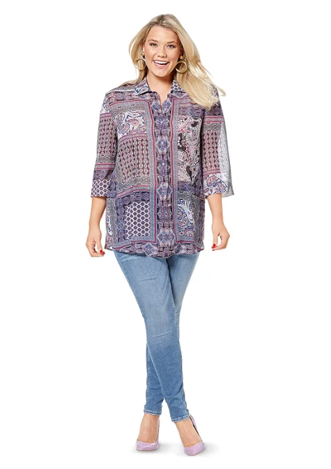 Burda Blouse 6614Layered Shirts