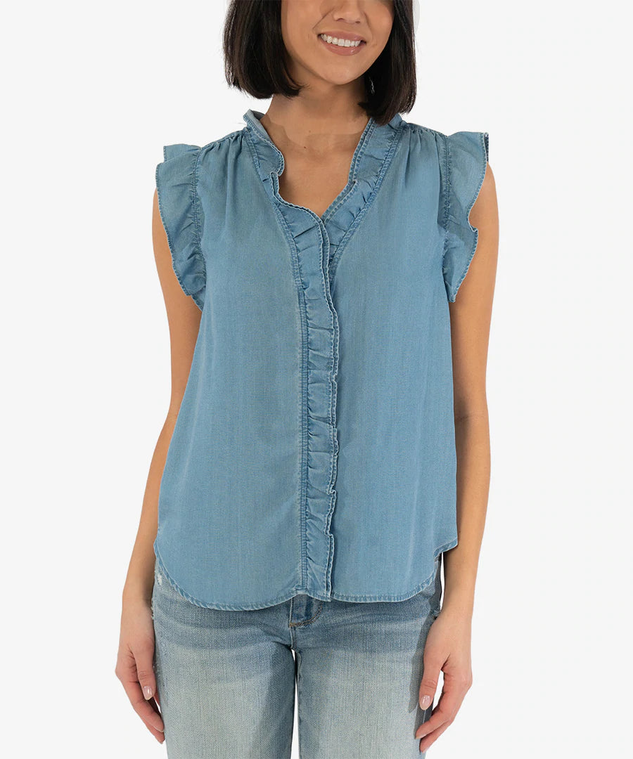 Dionne Ruffle BlouseOrganic Cotton Shirts