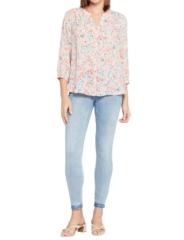 Floral Pintuck Blouse In HaciendaPunk Shirts