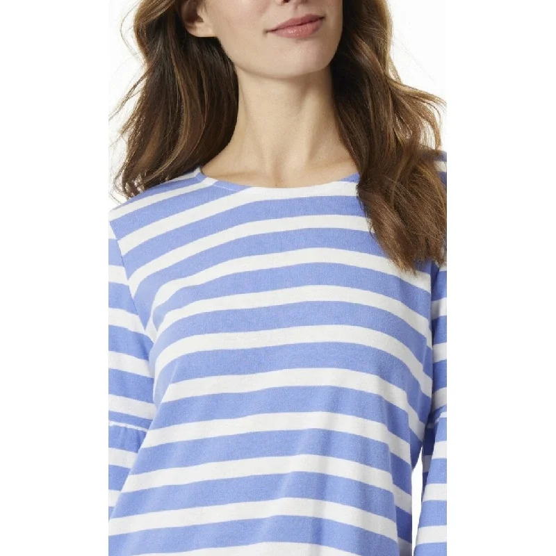 Jones New York Womens Knit Striped Blouse Blue Size SmallQuick-Dry Shirts