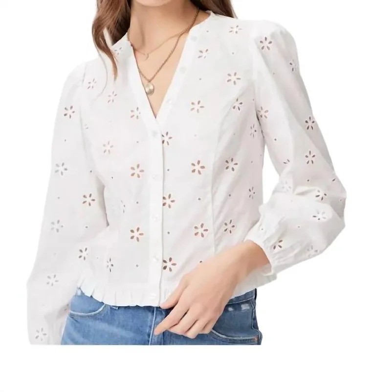 Juno Blouse In WhiteLuxury Shirts