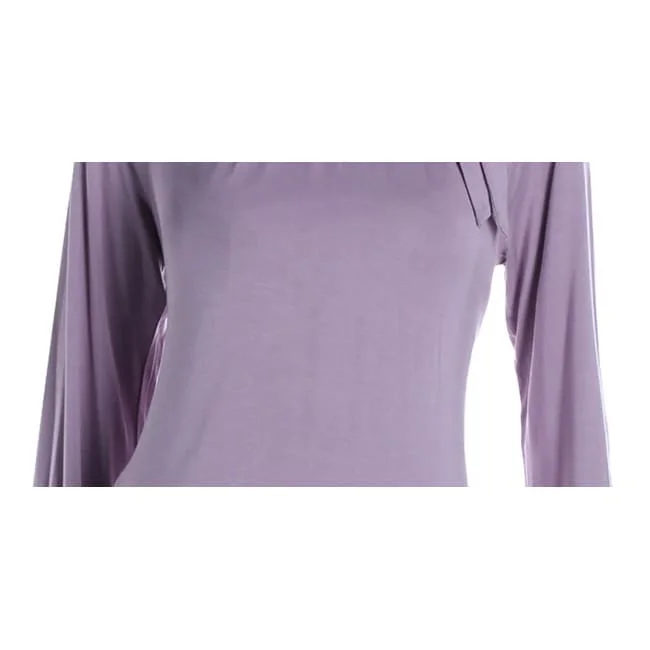 Lauren Ralph Lauren Women's Ruched Tie-Neck Blouse Purple Size SmallGym Shirts