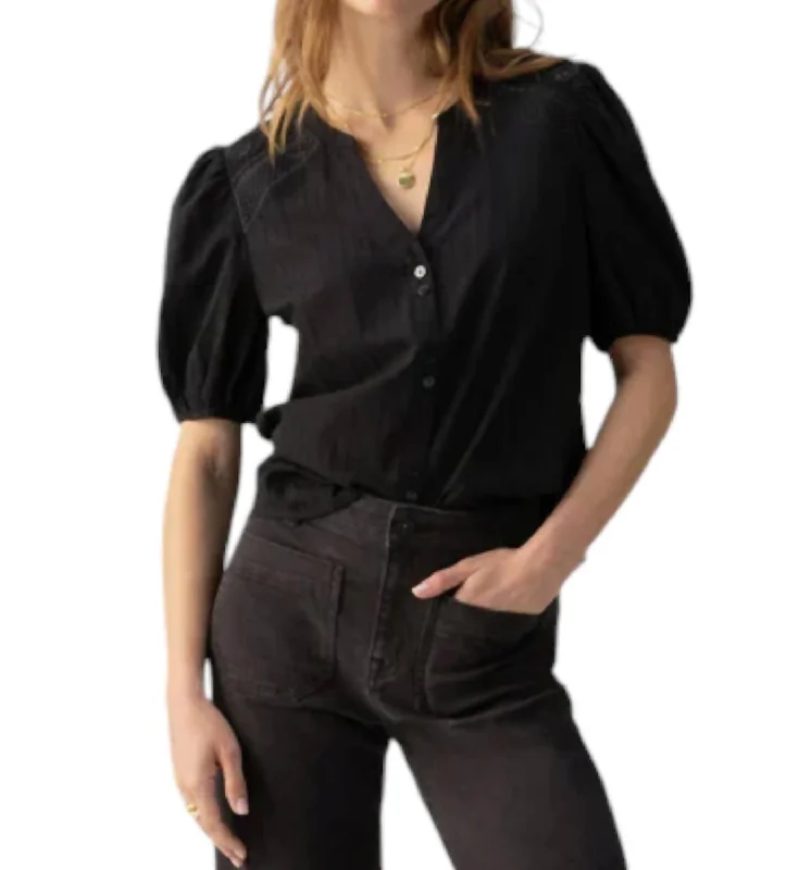 Lift Me Up Blouse In BlackHooded Shirts