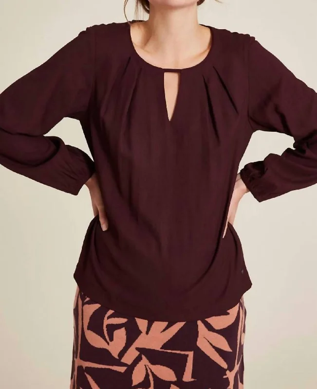 Loose Ecovero Blouse In PlumLuxury Shirts