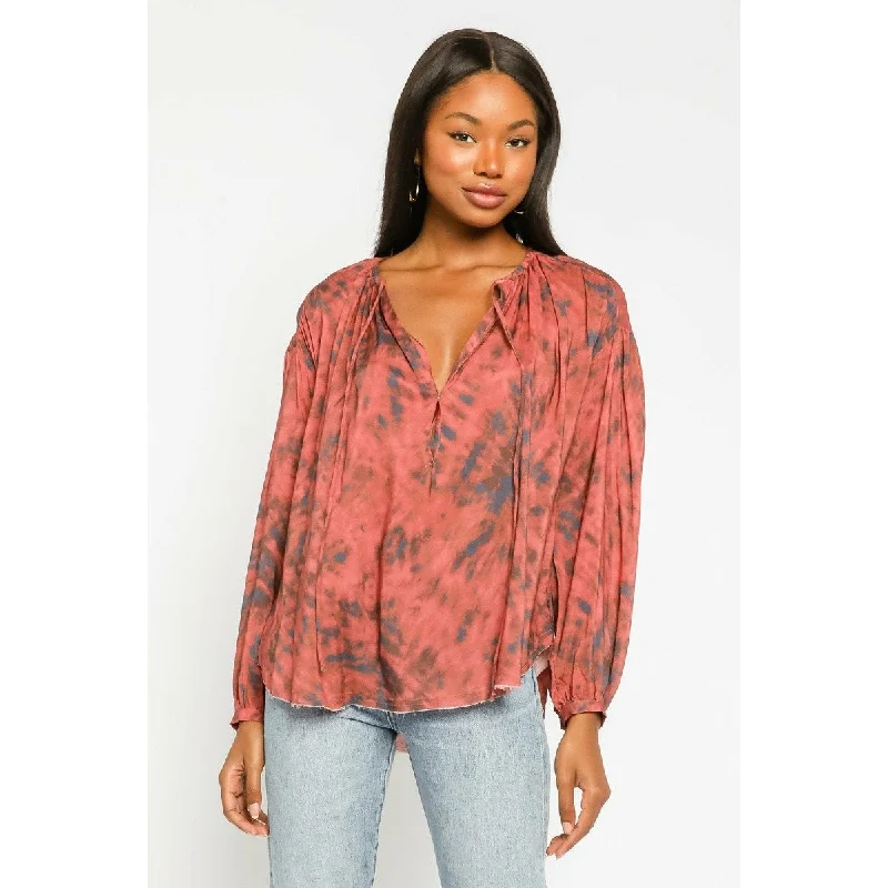 Terra Tie Dye Peasant BlouseBamboo Shirts