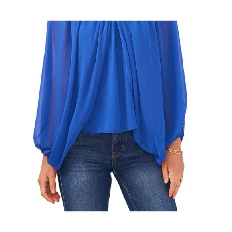 Vince Camuto Women's Balloon Sleeve Blouse Blue Size MediumFitted Shirts