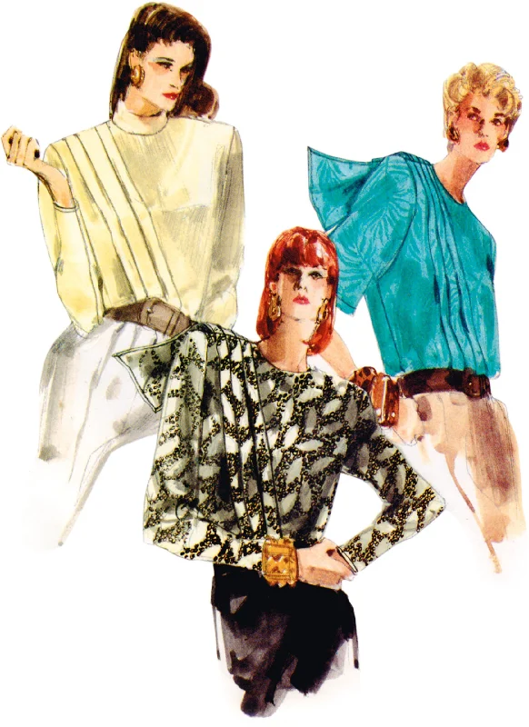 Vogue Vintage Blouses V1980Velvet Shirts