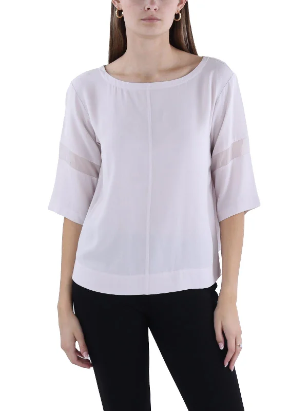 Womens Silk Ballet Neck BlouseHunting Shirts