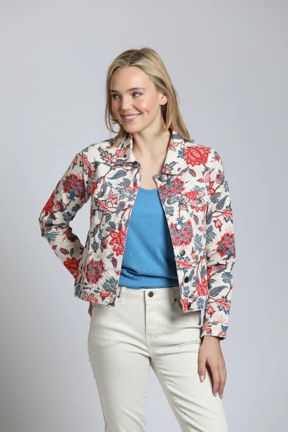 Vintage Jacobean Floral JacketWindbreakers