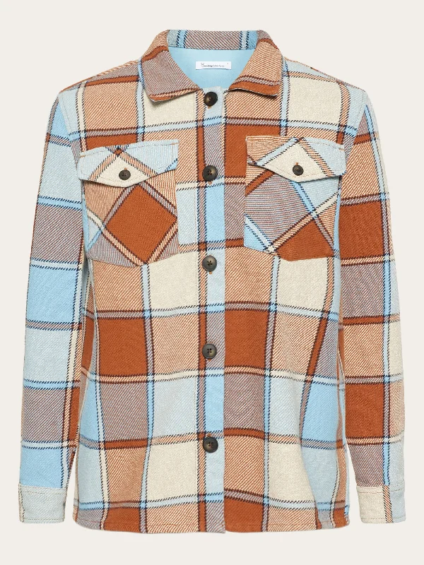 Classic checked overshirt - GOTS/Vegan - Beige checkAsymmetrical Jackets