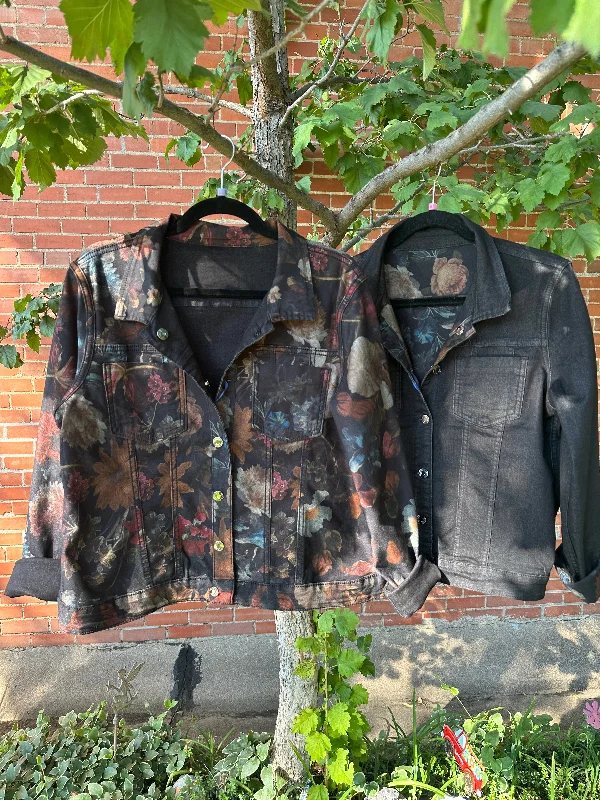 Black Floral Rev. JacketMilitary Jackets