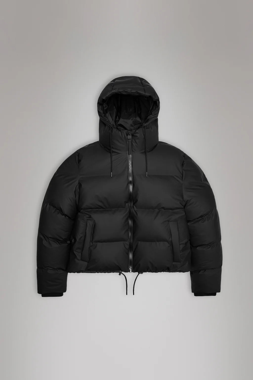 Alta Short Puffer Jacket in Black by RAINSWool Jackets