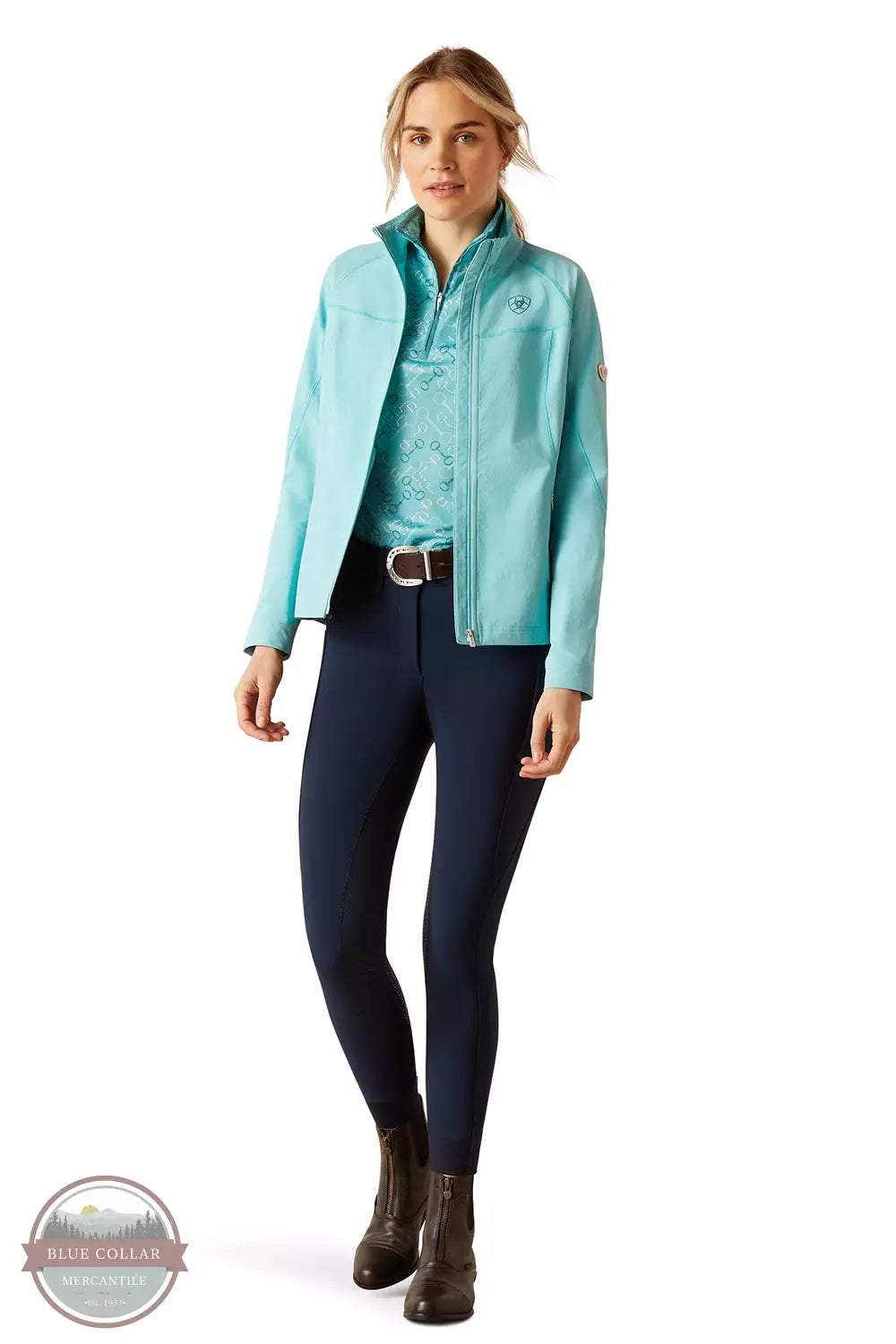 10048851 Agile Softshell Jacket in Marine BlueLinen Jackets