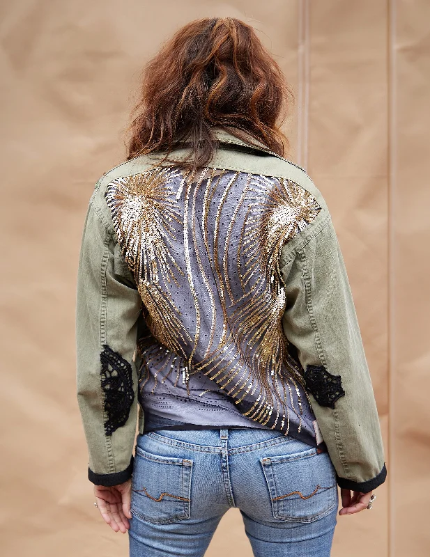 Embroidered Vietnamese Utility Partyback JacketHip-Hop Jackets