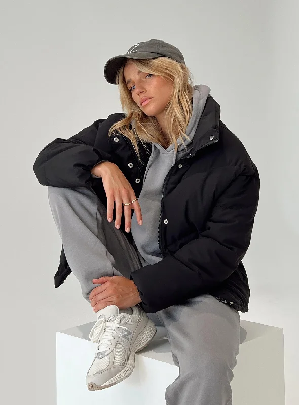 Nathalia Puffer Jacket BlackSkateboard Jackets