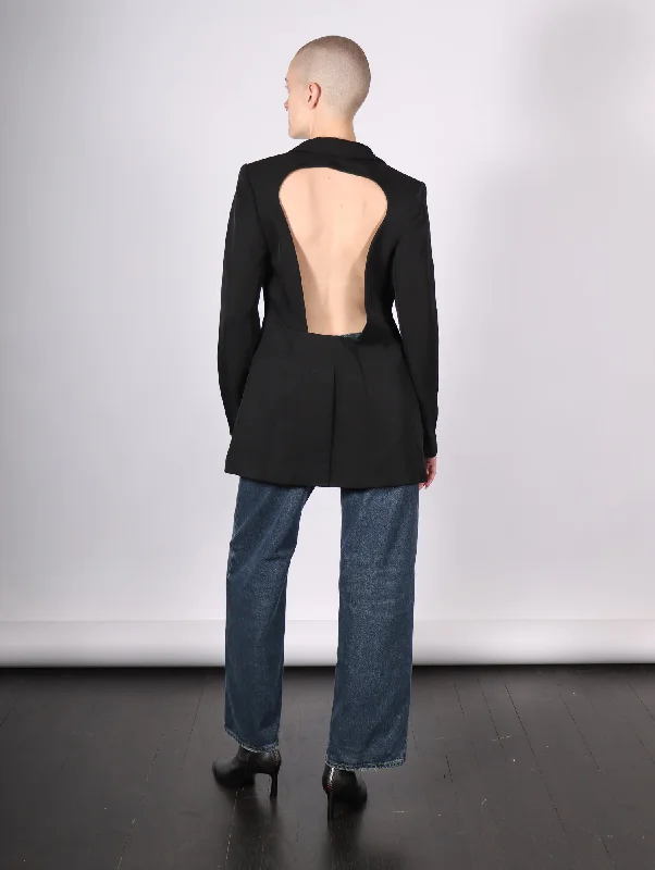 Polunochnik Open Back Jacket in Black by KM by LangeTrack Jackets