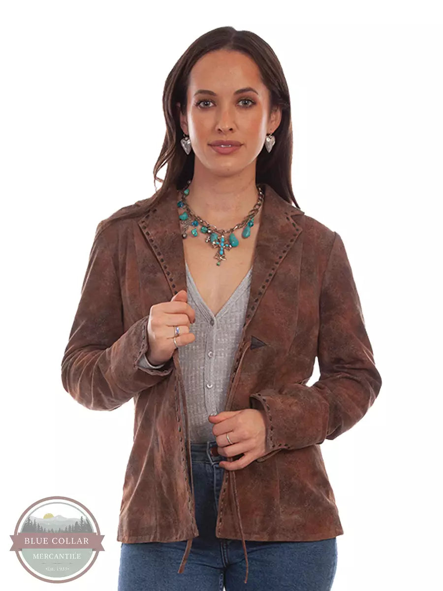 Brown Lamb Suede Jacket by Scully L1091 65Casual Jackets