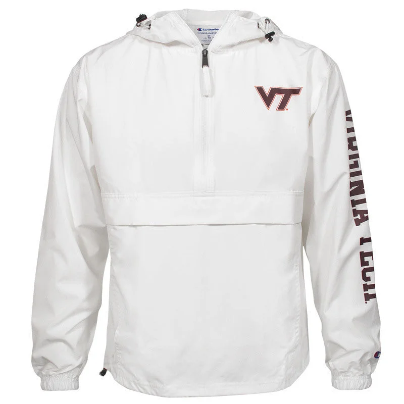 Virginia Tech Packable Jacket: White by ChampionRuffled Jackets