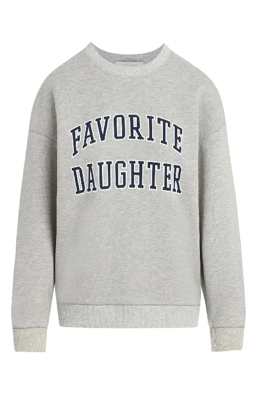 Hunting Knit TopsFavorite Daughter Collegiate Sweater, Heather Grey