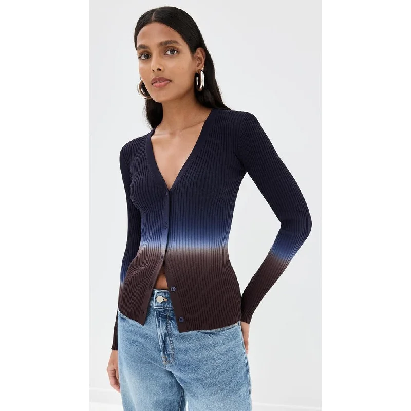 Fishing Knit TopsStaud Women's Ribbed Cargo Sweater, Twilight Dip Dye