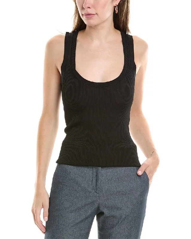 Ribbed Cuff Knit TopsSt. John Tank