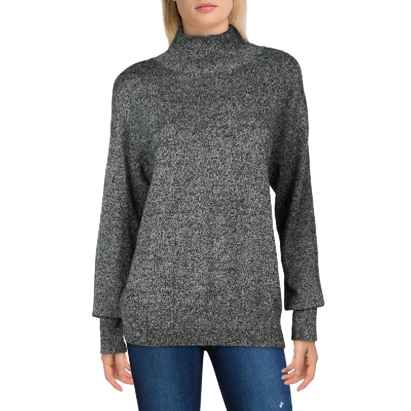 Womens Cashmere Knit Mock Turtleneck Sweater