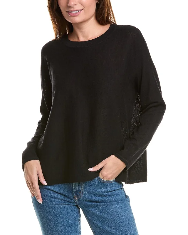 Painted Knit TopsEileen Fisher Round Neck Wool Top