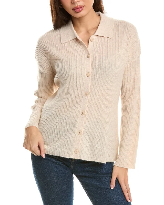 Work Knit TopsMagaschoni Ribbed Wide Sleeve Cashmere Sweater